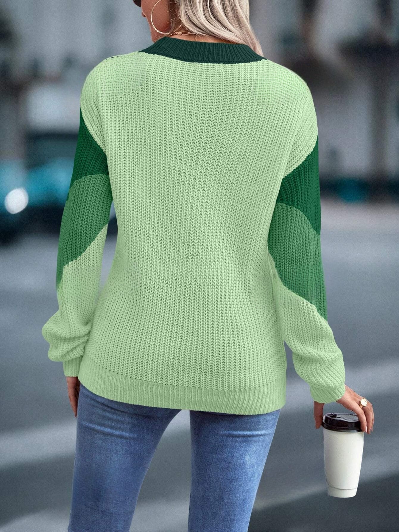 Vibrant Round Neck Women's Sweater