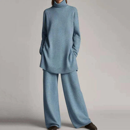 Comfy Women's Wool Knit Sweater Pants Set
