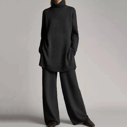 Comfy Women's Wool Knit Sweater Pants Set