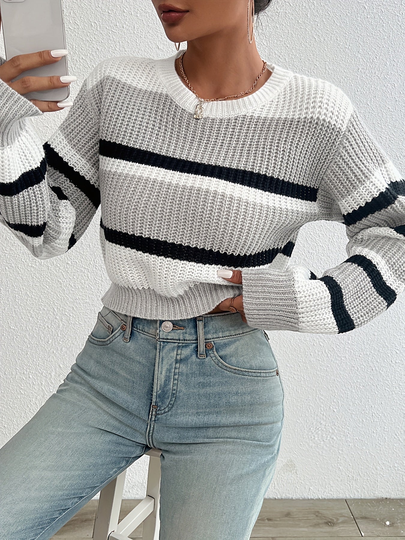 Cozy Chic Brown Knit Sweater