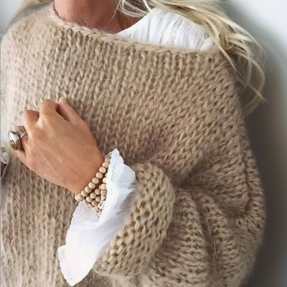 Soft and Chic Ladies Crew Neck Sweater