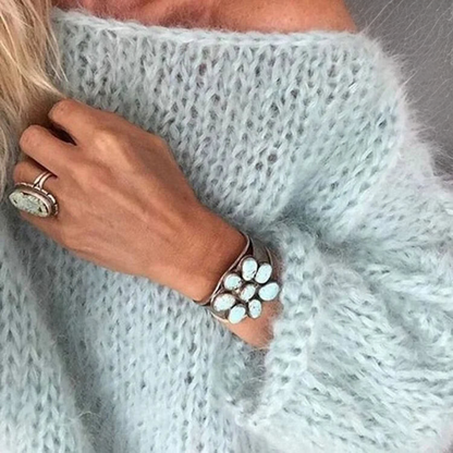 Soft and Chic Ladies Crew Neck Sweater