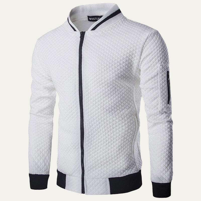 Men's Classic Quilted Knit Sweater Jacket - OutfitLondon