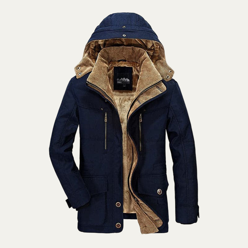 Warm Waterproof Men's Hooded Winter Jacket - OutfitLondon