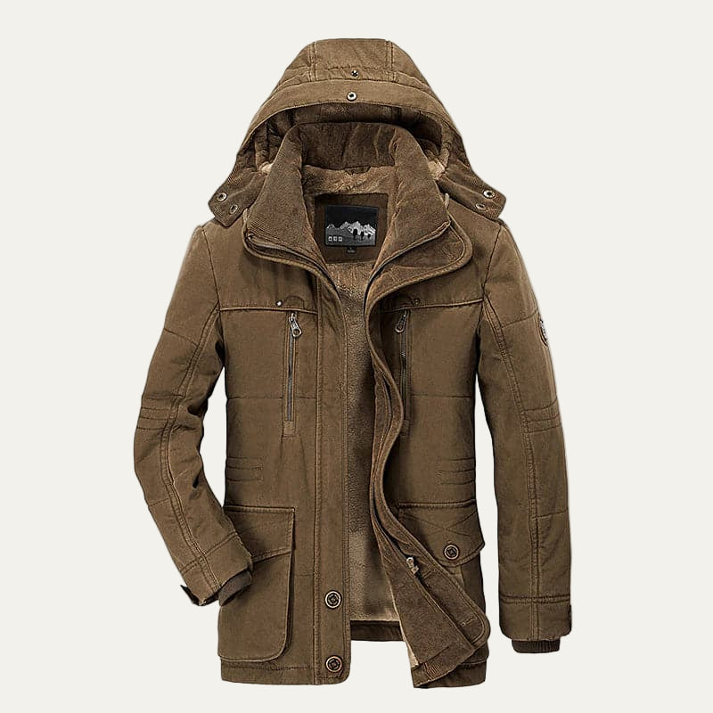 Warm Waterproof Men's Hooded Winter Jacket