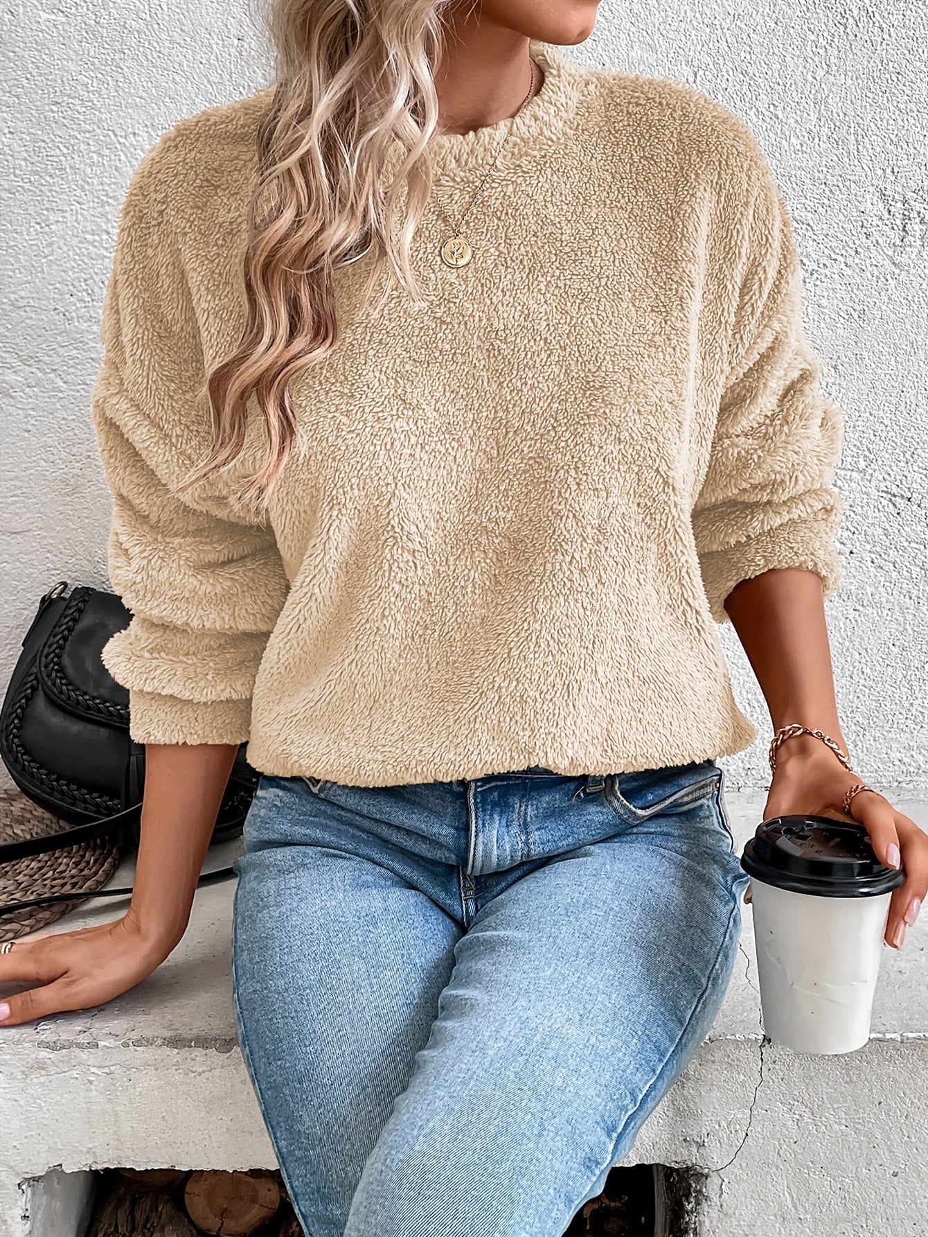 Cozy Soft Fleece Pullover Sweatshirt