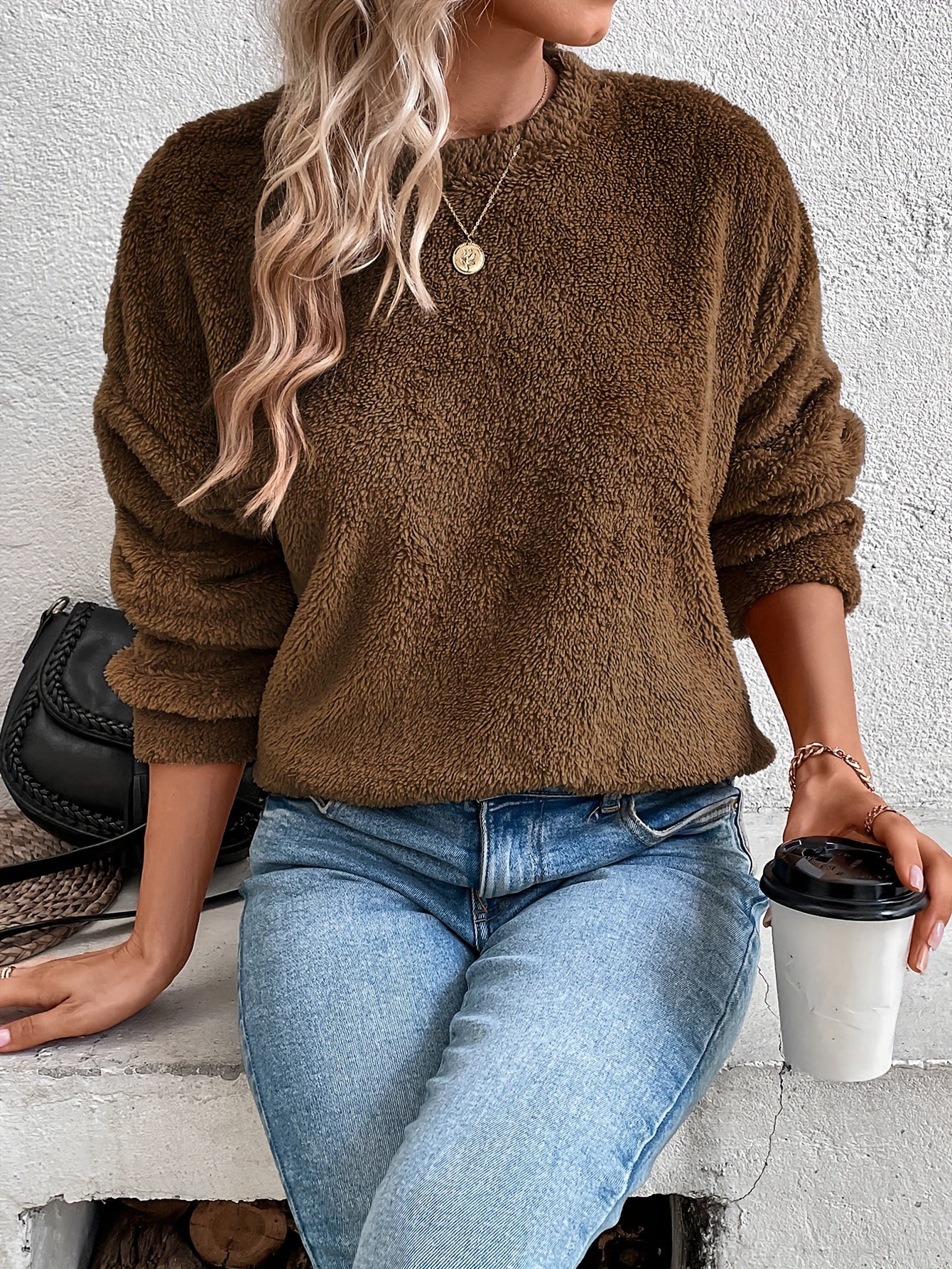 Cozy Soft Fleece Pullover Sweatshirt