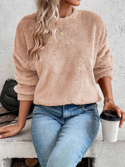 Cozy Soft Fleece Pullover Sweatshirt - OutfitLondon