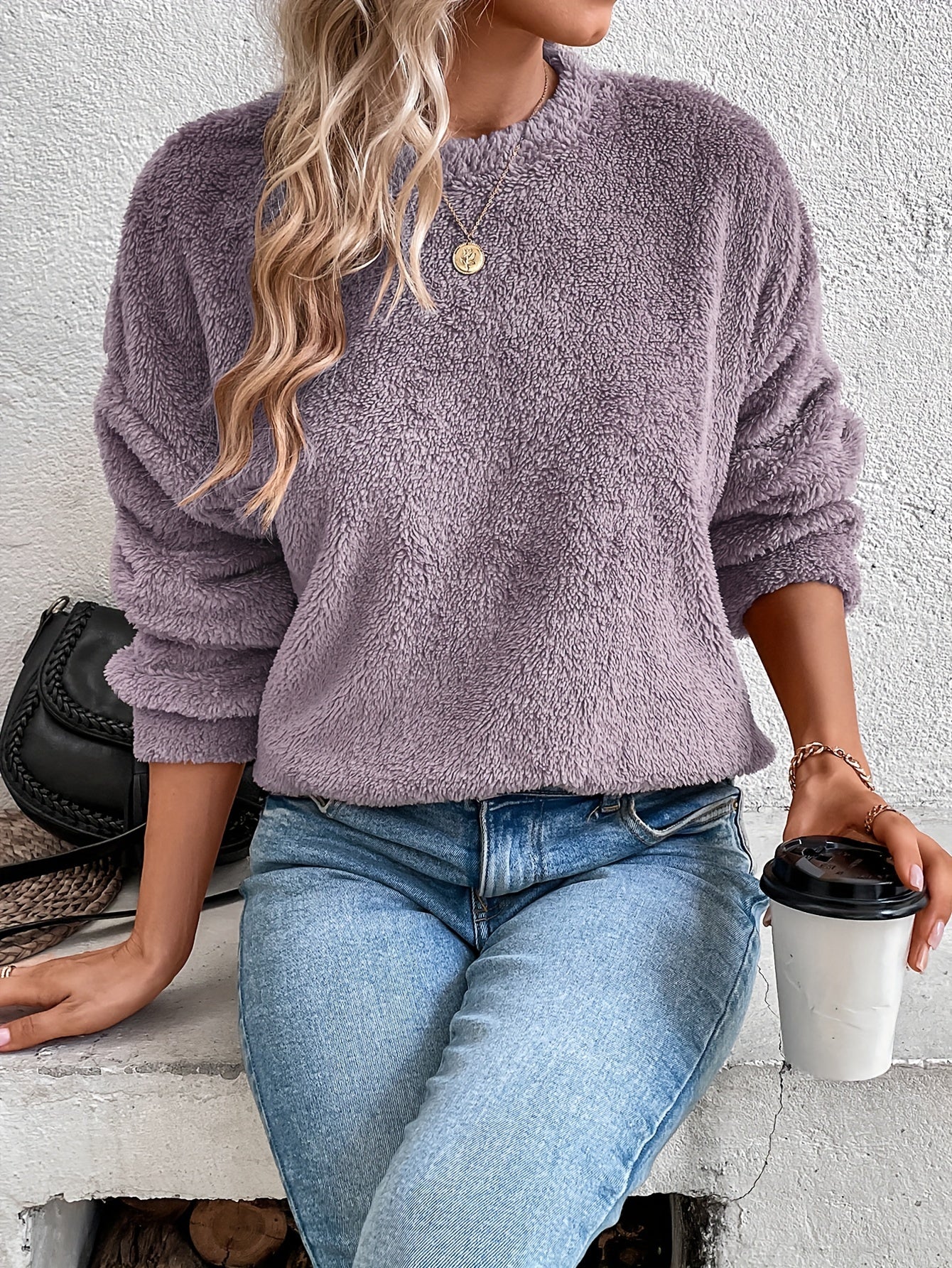 Cozy Soft Fleece Pullover Sweatshirt
