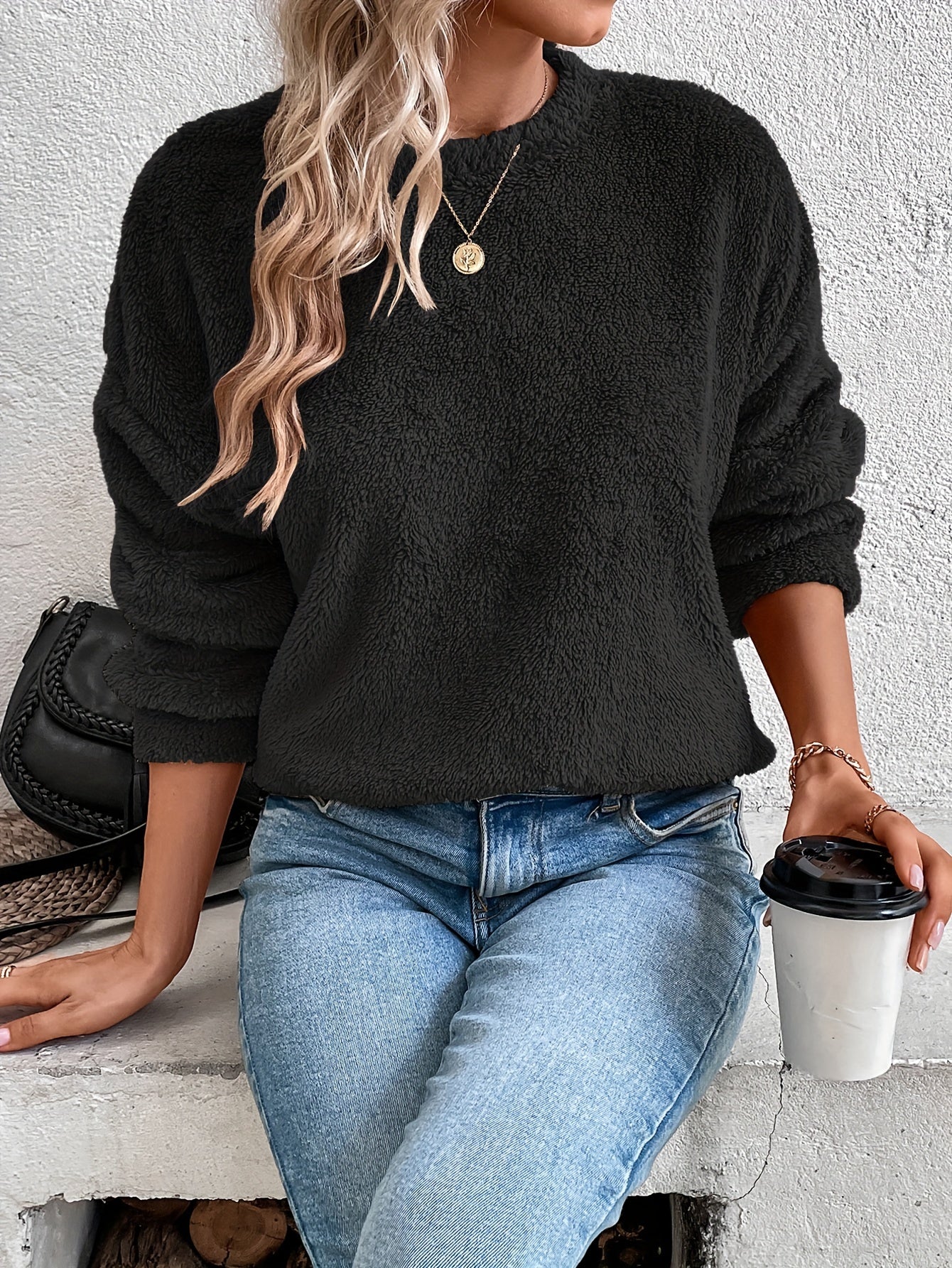 Cozy Soft Fleece Pullover Sweatshirt