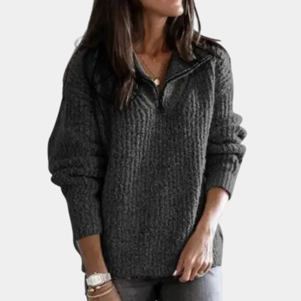 Soft Women's Pullover with Half Zip