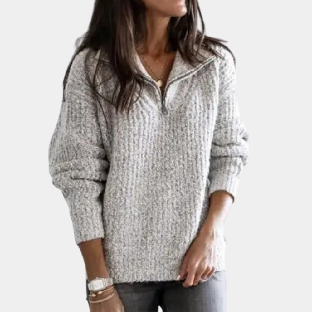 Soft Women's Pullover with Half Zip