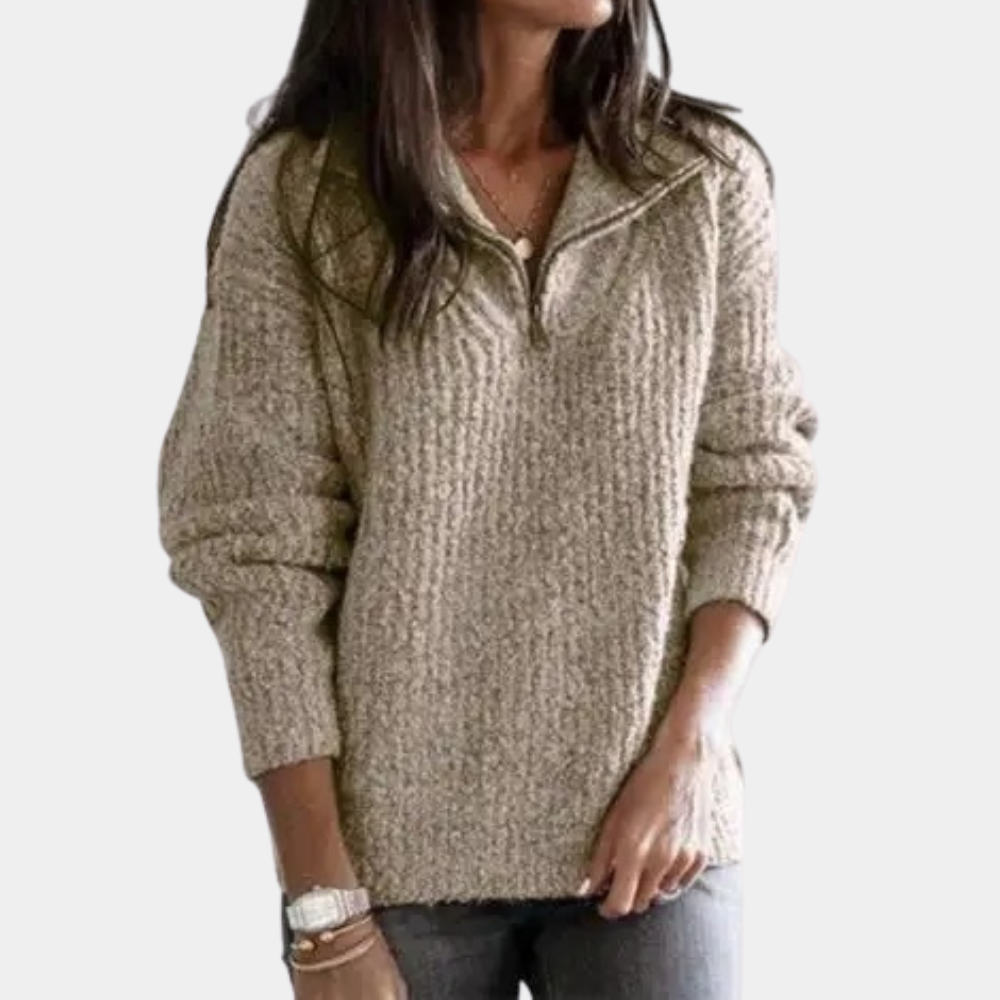 Soft Women's Pullover with Half Zip
