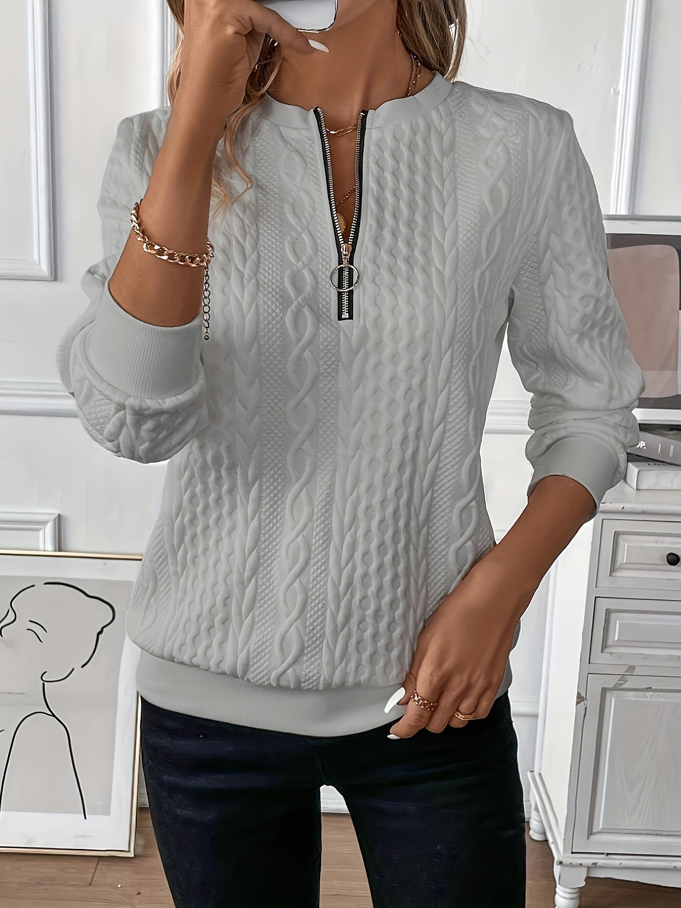Cozy Crew Neck Women's Sweater