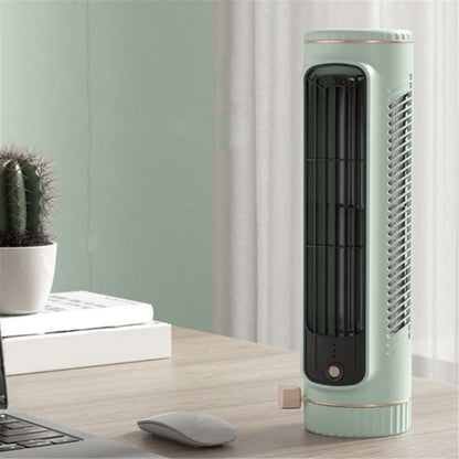 Compact Bladeless Tower Fan - Portable USB Power & 3 Speeds
