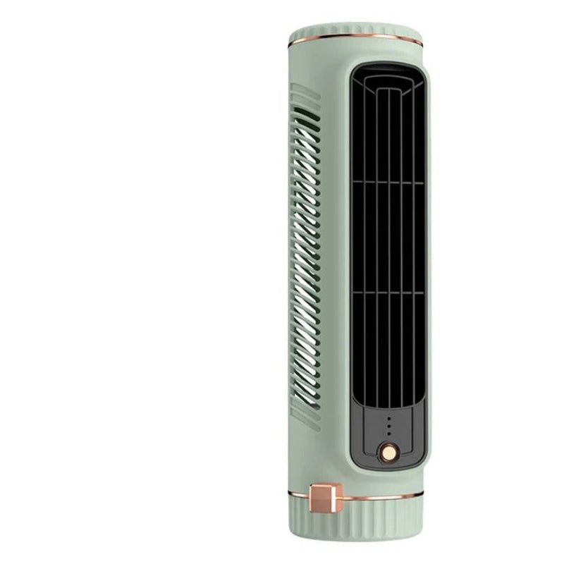 Compact Bladeless Tower Fan - Portable USB Power & 3 Speeds