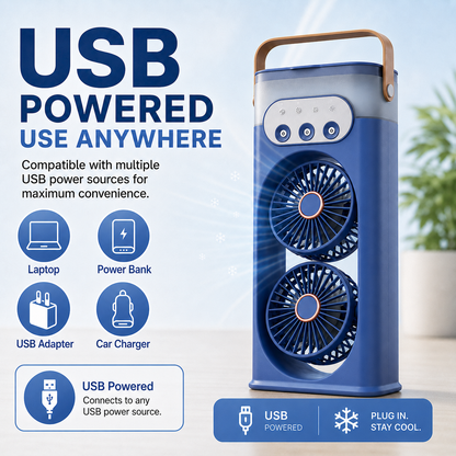 Compact Personal Cooling Tower Fan with Humidifier