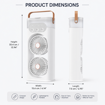 Compact Personal Cooling Tower Fan with Humidifier