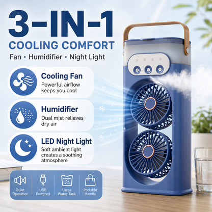 Compact Personal Cooling Tower Fan with Humidifier