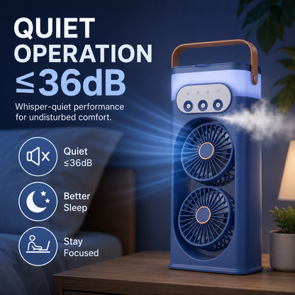 Compact Personal Cooling Tower Fan with Humidifier