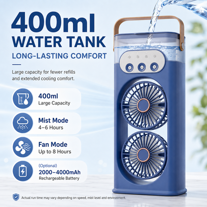 Compact Personal Cooling Tower Fan with Humidifier