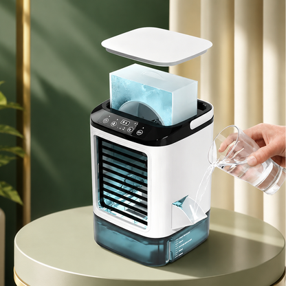 Portable Desk Air Cooler with Misting & Ice Box for Personal Comfort