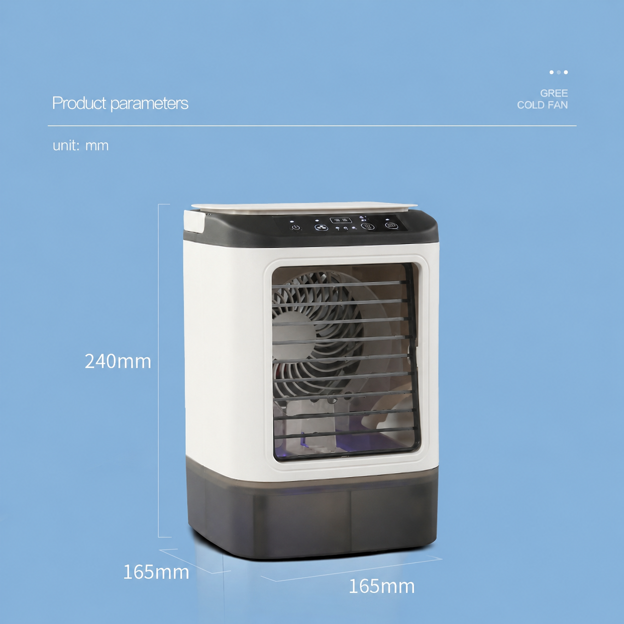 Portable Desk Air Cooler with Misting & Ice Box for Personal Comfort