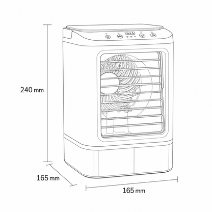 Portable Desk Air Cooler with Misting & Ice Box for Personal Comfort