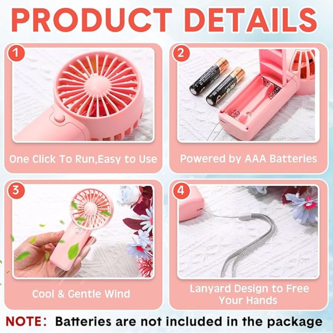 Compact Portable Mini Fan for Travel and Office Use