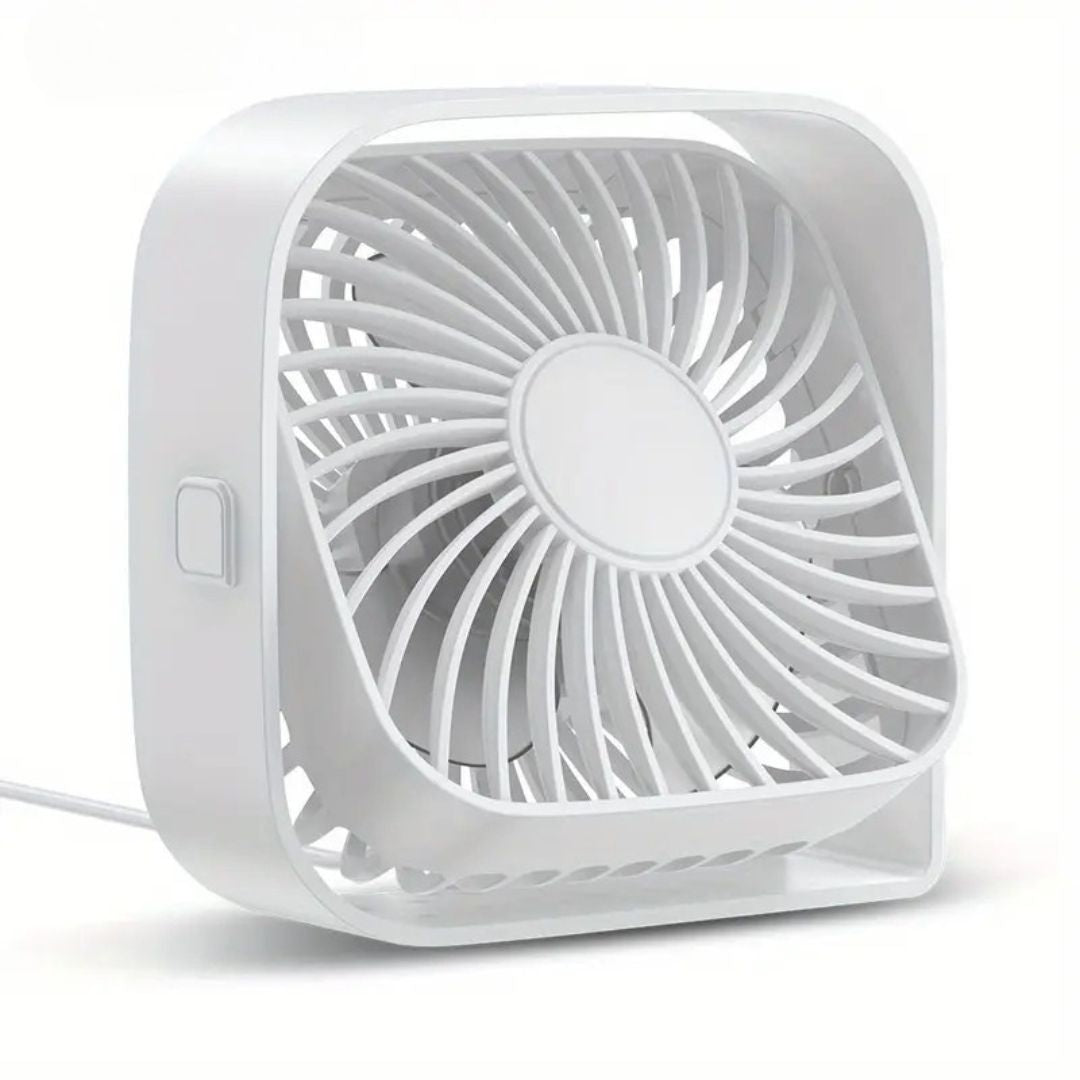 Compact USB Desk Fan with 360° Rotation