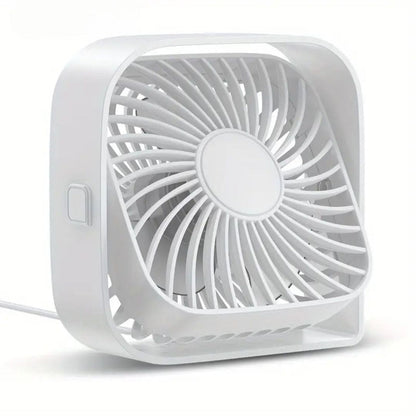 Compact USB Desk Fan with 360° Rotation