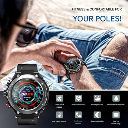 Advanced Smartwatch with Integrated Bluetooth Earbuds