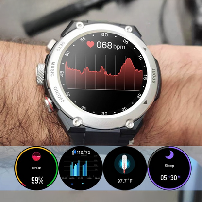 Advanced Smartwatch with Integrated Bluetooth Earbuds