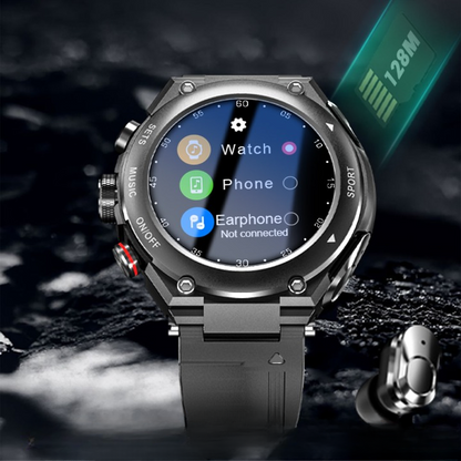 Advanced Smartwatch with Integrated Bluetooth Earbuds
