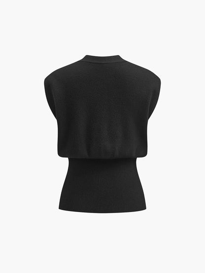 Cora | V-Neck Buttoned Holiday Clothes Sweater Vest
