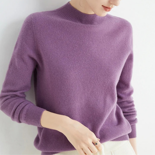 Cozy Cashmere Crew Neck Women's Sweater - OutfitLondon