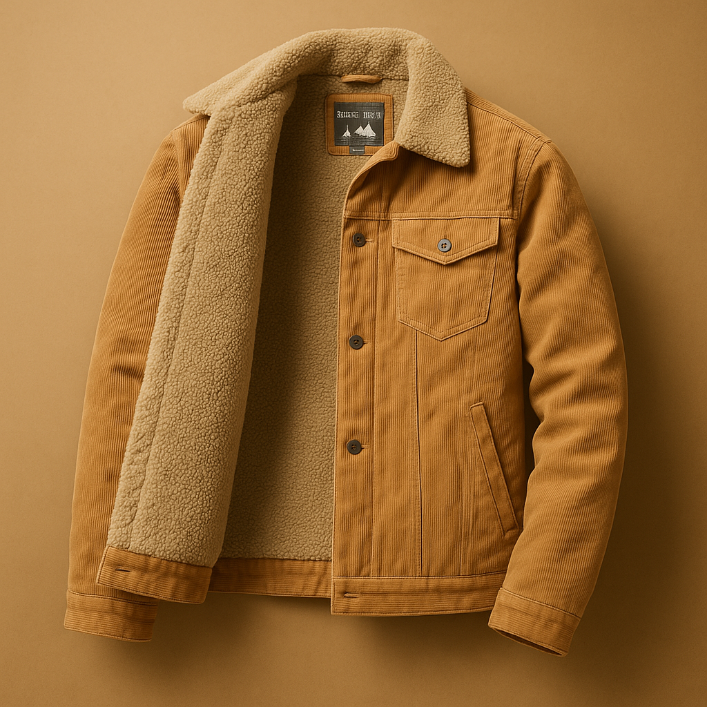 Relaxed Fit Men's Corduroy Jacket Casual Style - OutfitLondon