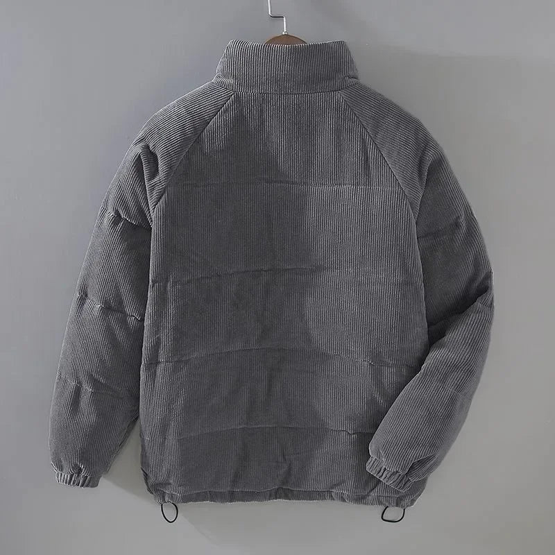 Insulated Padded Men's Corduroy Quilted Winter Jacket
