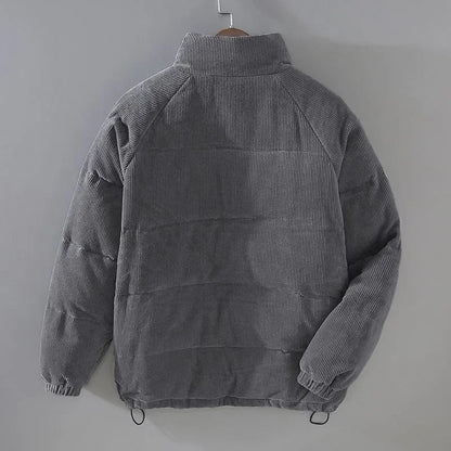 Insulated Padded Men's Corduroy Quilted Winter Jacket