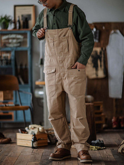 Cosima | Relaxed Fit Cotton Bib Overalls