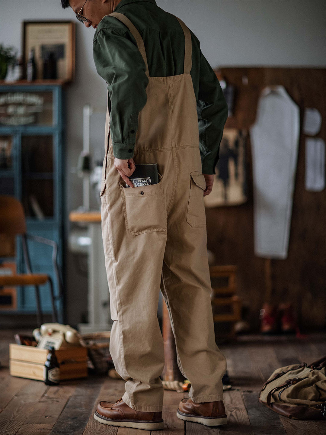 Cosima | Relaxed Fit Cotton Bib Overalls