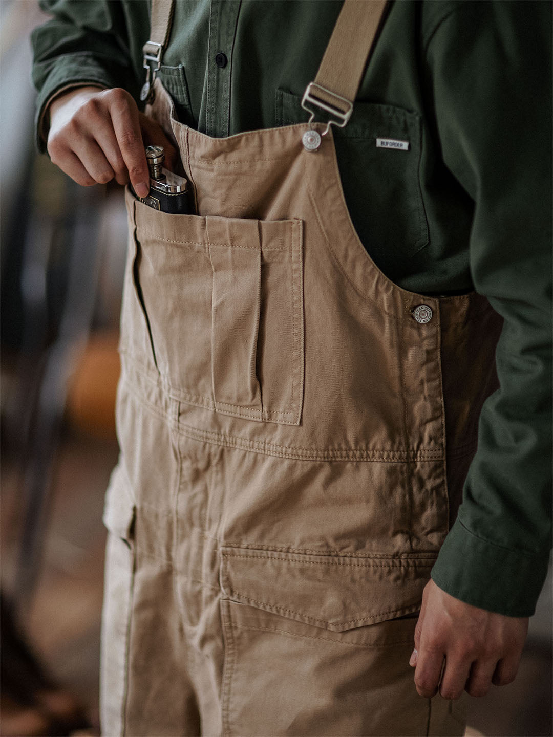 Cosima | Relaxed Fit Cotton Bib Overalls