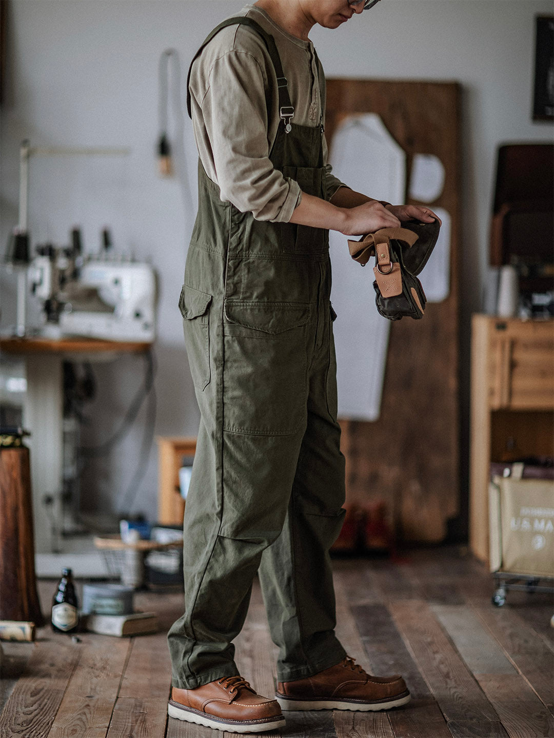 Cosima | Relaxed Fit Cotton Bib Overalls