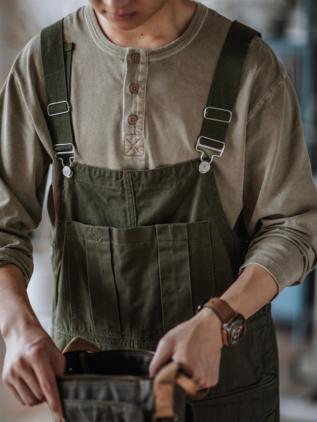 Cosima | Relaxed Fit Cotton Bib Overalls