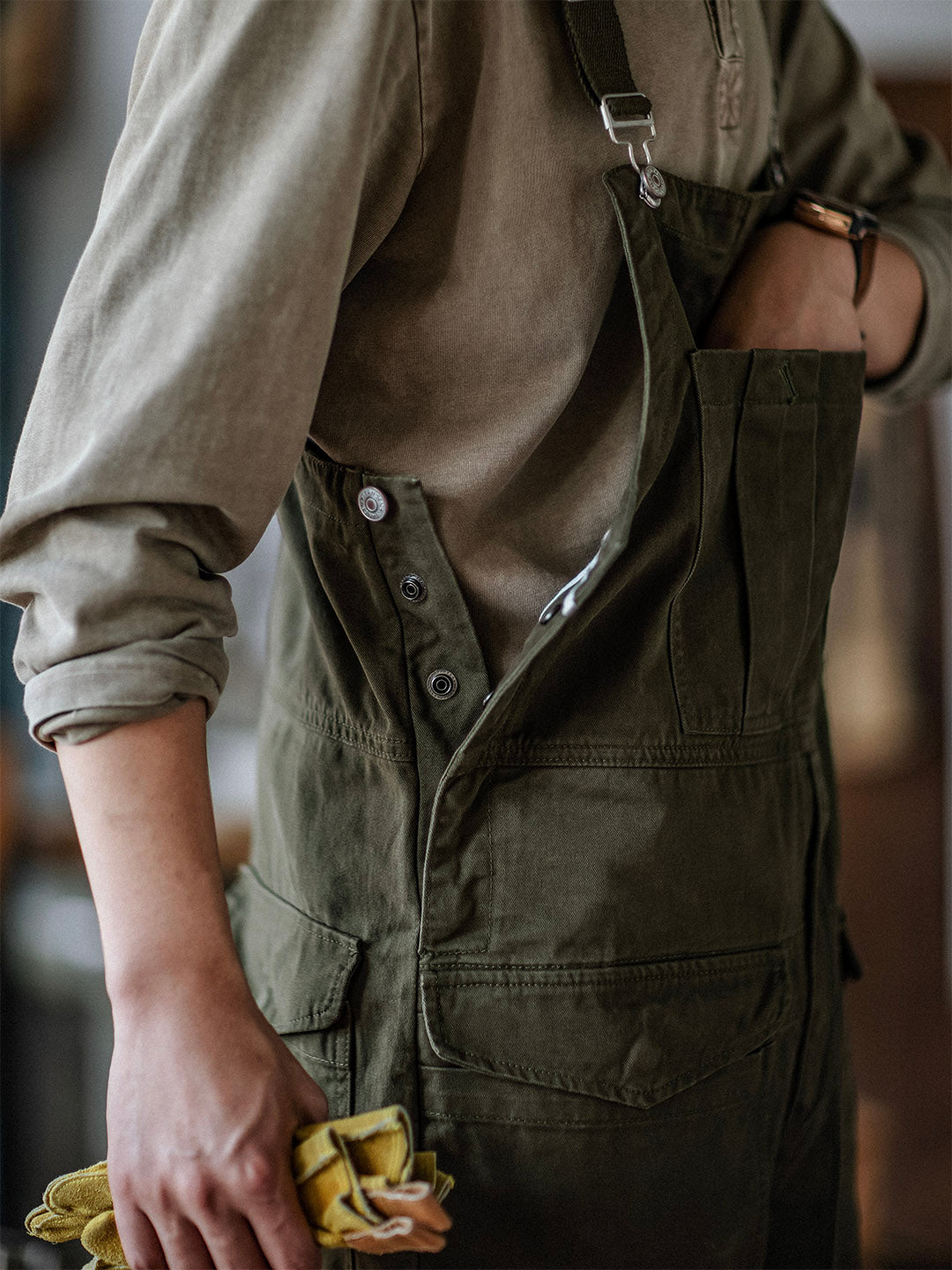 Cosima | Relaxed Fit Cotton Bib Overalls