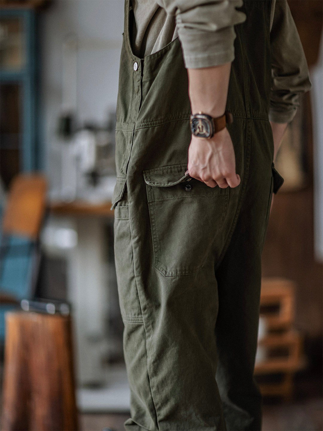 Cosima | Relaxed Fit Cotton Bib Overalls