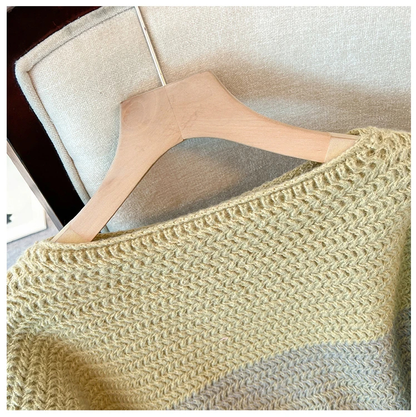 Comfy Oversized Relaxed Fit Colourful Patch Sweater