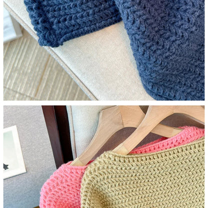 Comfy Oversized Relaxed Fit Colourful Patch Sweater