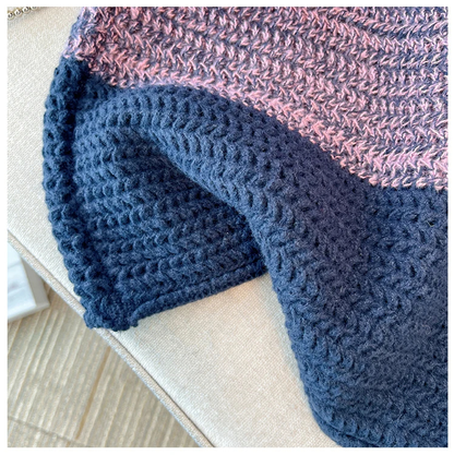 Comfy Oversized Relaxed Fit Colourful Patch Sweater