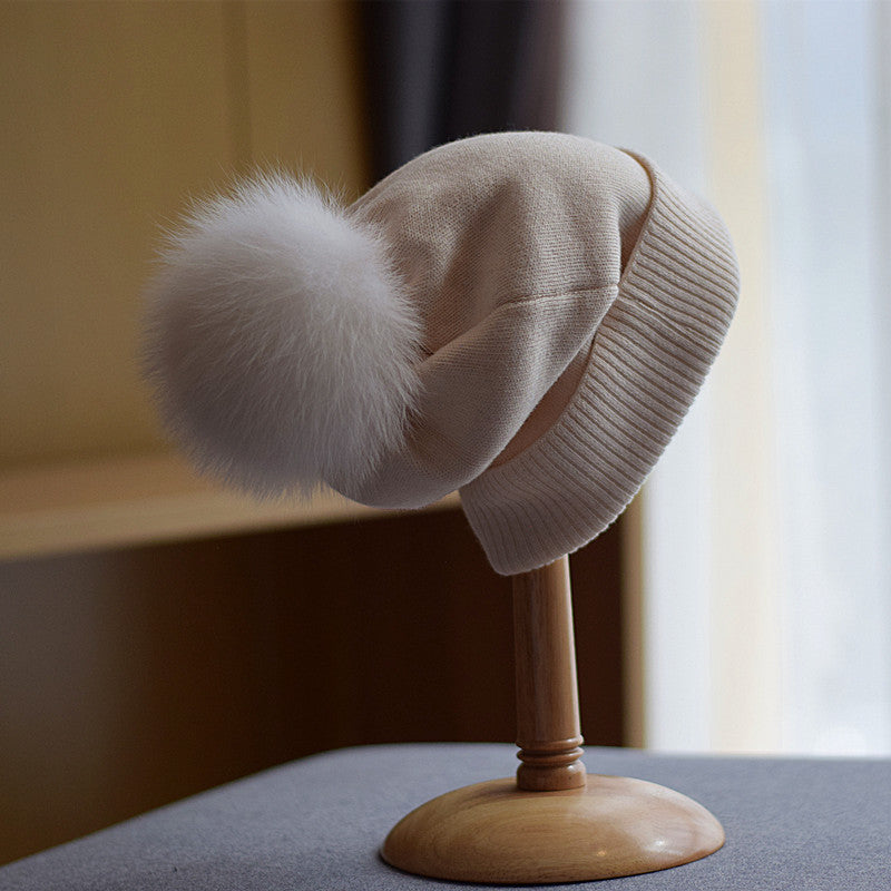 Soft Knit Pom Beanie | Fitted Winter Hat